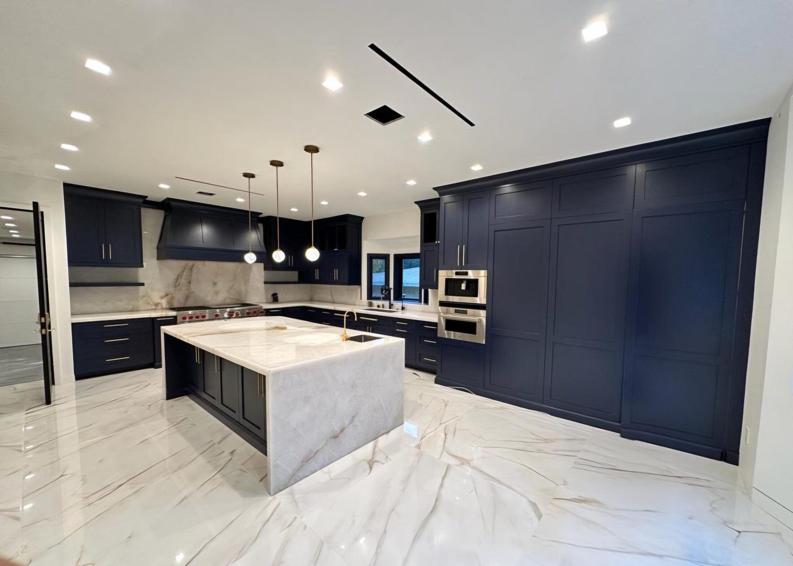 Custom cabinetry installation by M&J Custom Cabinets